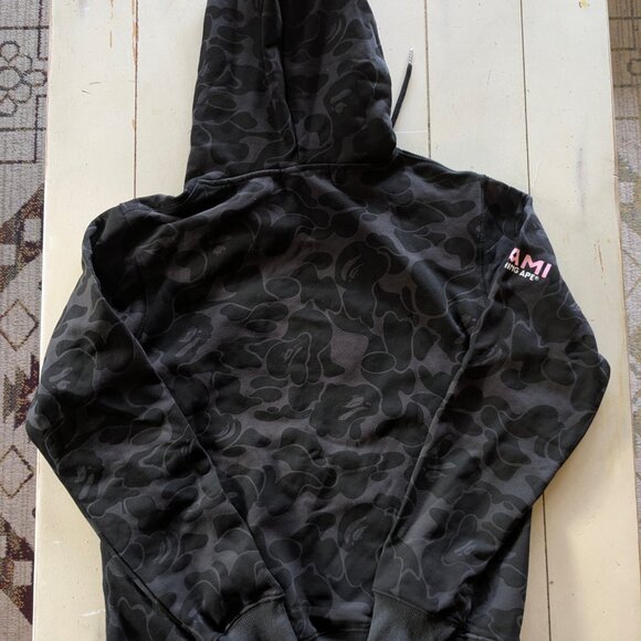 NWT: BAPE (BATHING APE®) X Inter Miami CF Camo Pullover Hoodie Black - Size M - Picture 3 of 10